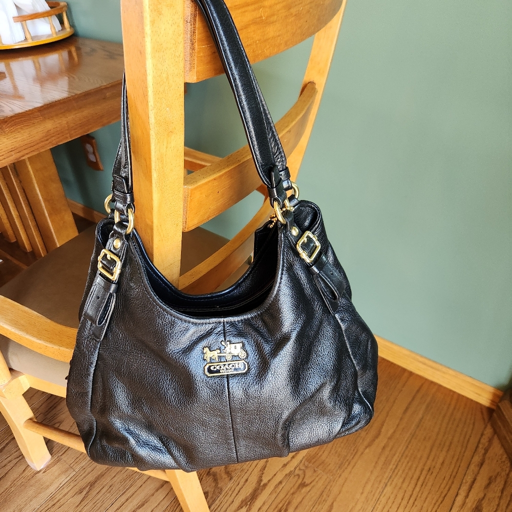 Black Leather Coach